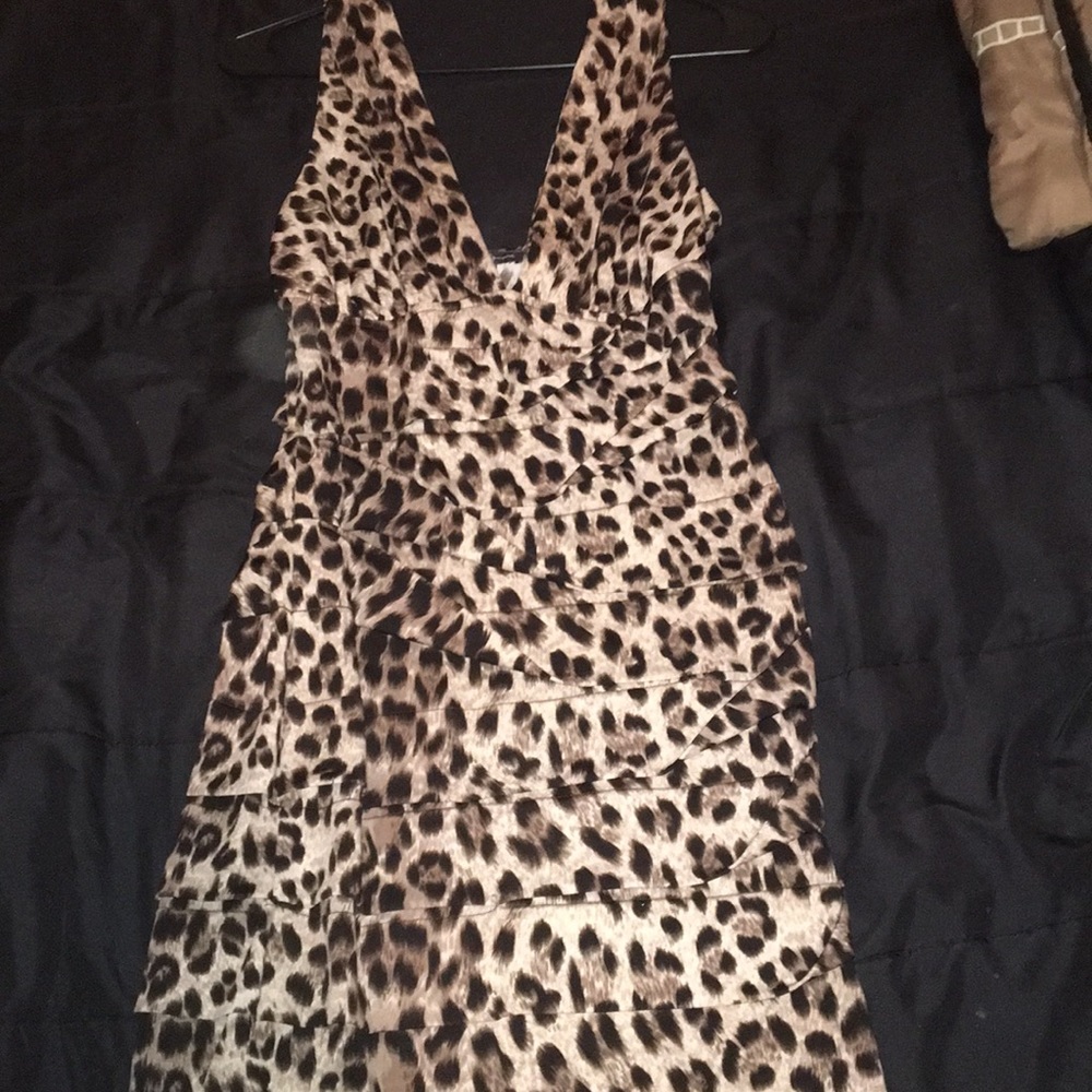 Cheetah Print Sleeveless Dress